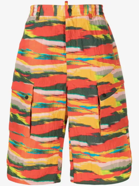 DSQUARED2 abstract-print cargo shorts