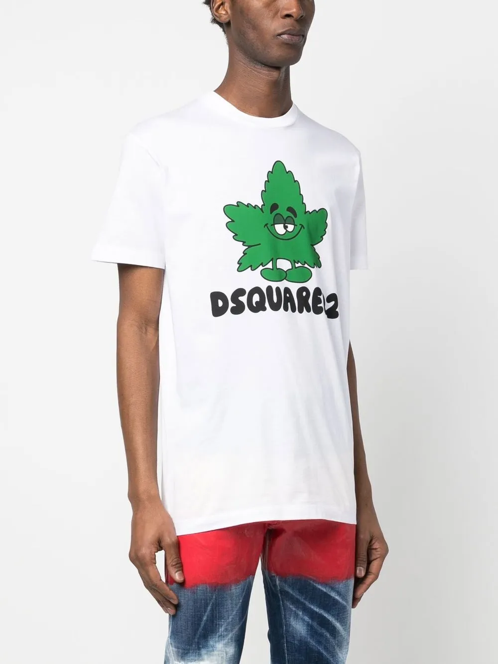 Dsquared2 Cartoon And Logo Print T-shirt In 白色