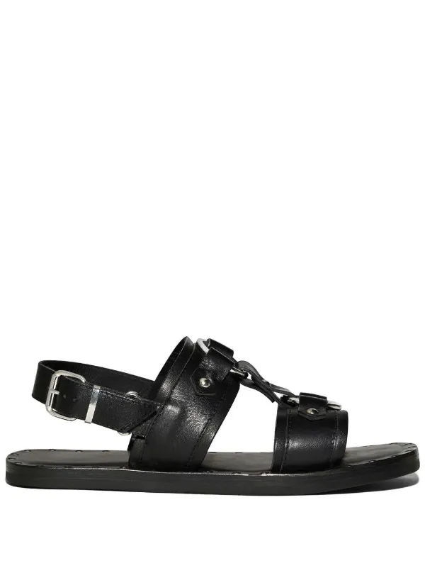 【関税&送料込】Dsquared D2 Statement Sandal Dsquared2 Black Statement Sandals Dsquared2