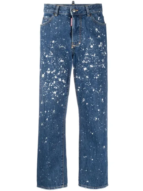 DSQUARED2 jeans capri con salpicaduras de pintura estampadas