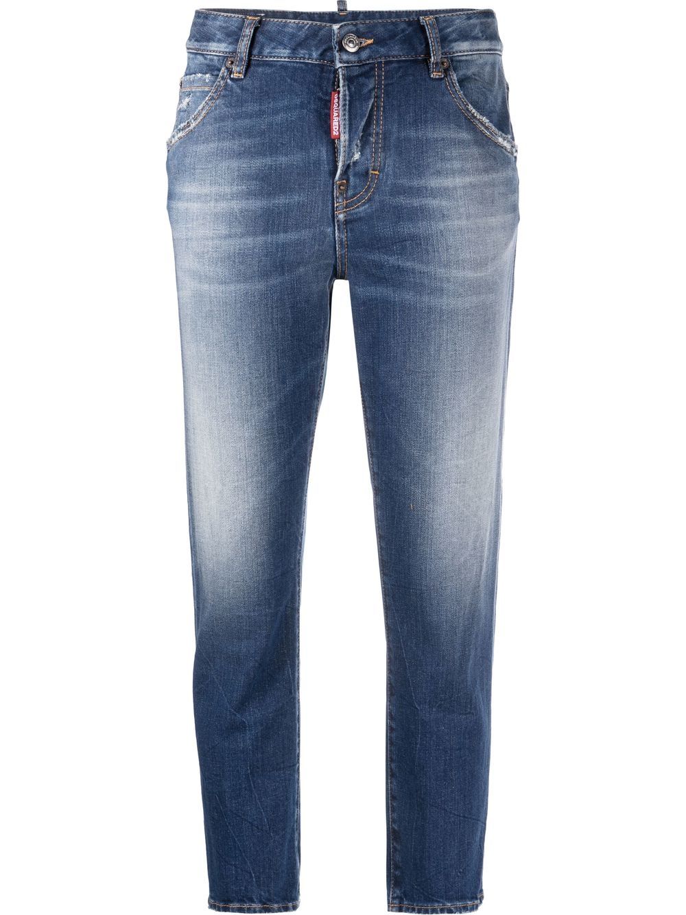 Dsquared2 Klassische Cropped-jeans In Blue