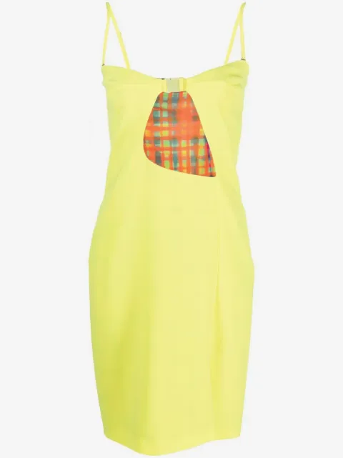 DSQUARED2 vestido corto con hebilla y aberturas