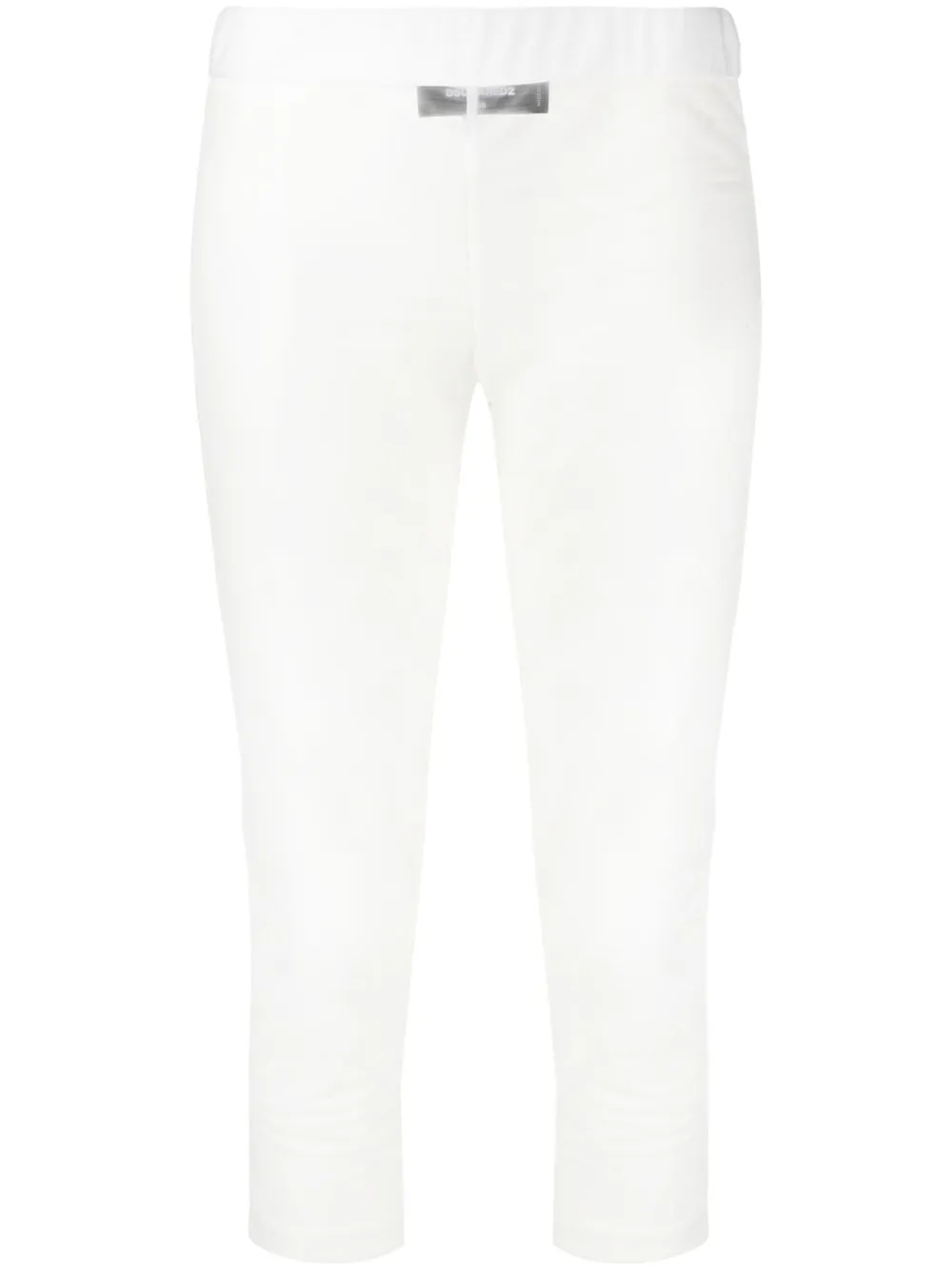 Dsquared2 Cropped Mesh Leggings In 白色