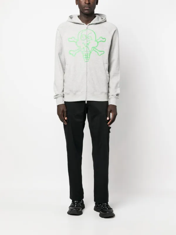 ICECREAM Graphic Print zip-up Hoodie | Grey | FARFETCH JO