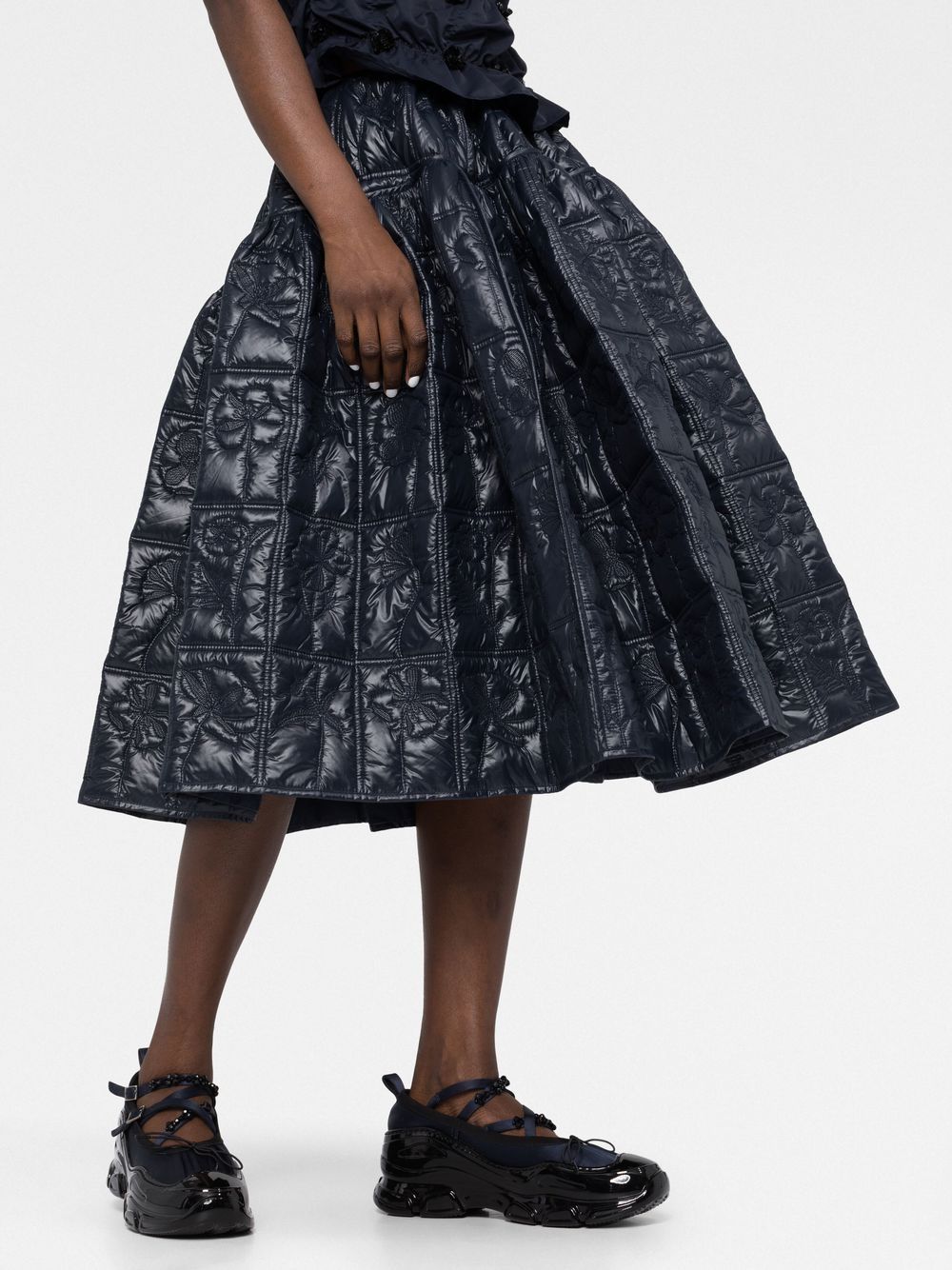 Shop Cecilie Bahnsen Padded A-line Skirt In Blau