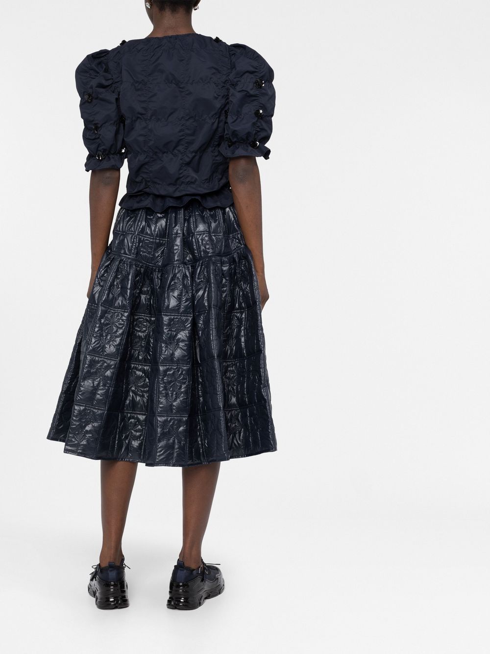 Shop Cecilie Bahnsen Padded A-line Skirt In Blau