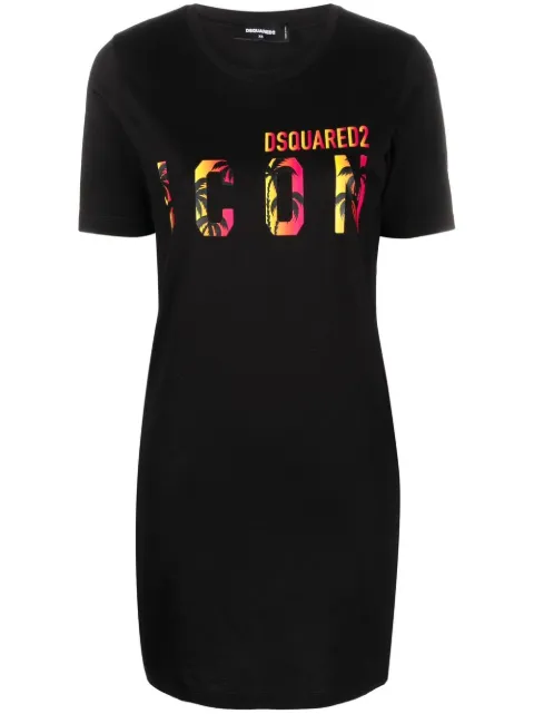 DSQUARED2 ディースクエアード Icon Sunset Palm Tシャツワンピース