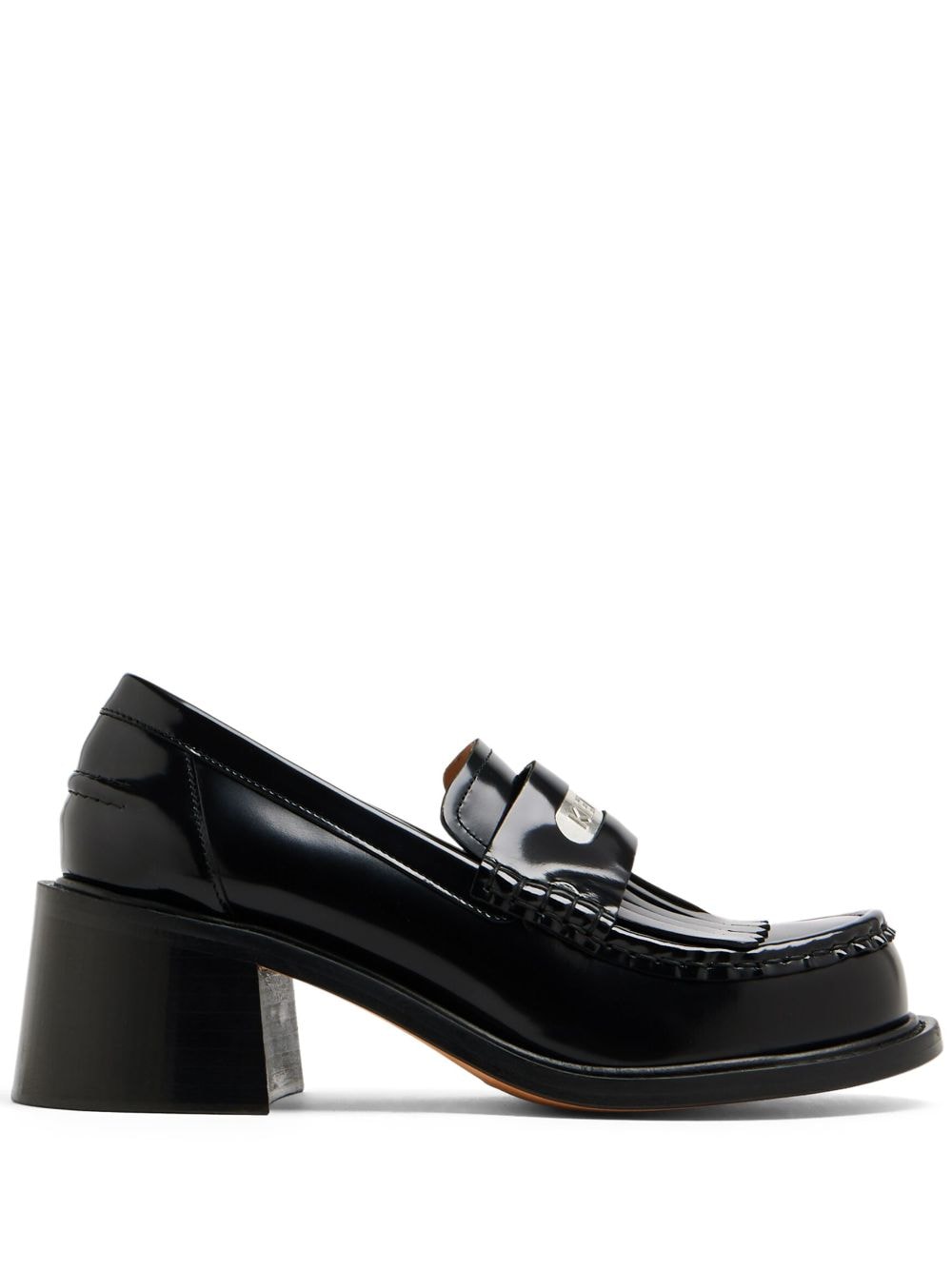Kenzo 80mm Smile Leather Loafers In Black