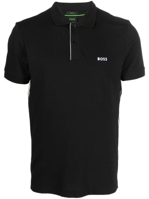 BOSS - logo-print short-sleeve polo shirt