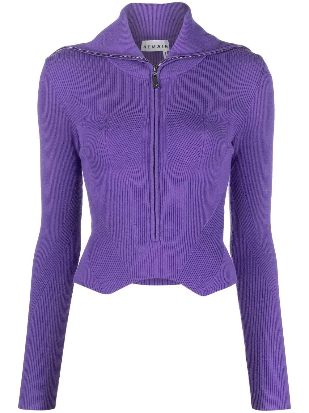 

REMAIN ribbed fitted cardigan - Purple