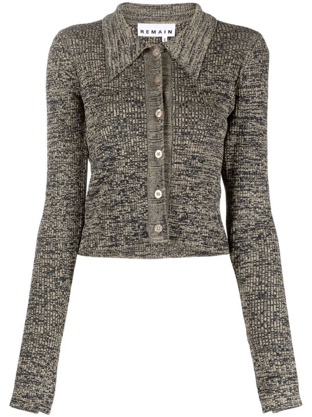 

REMAIN Kulia mélange-effect cardigan - Brown