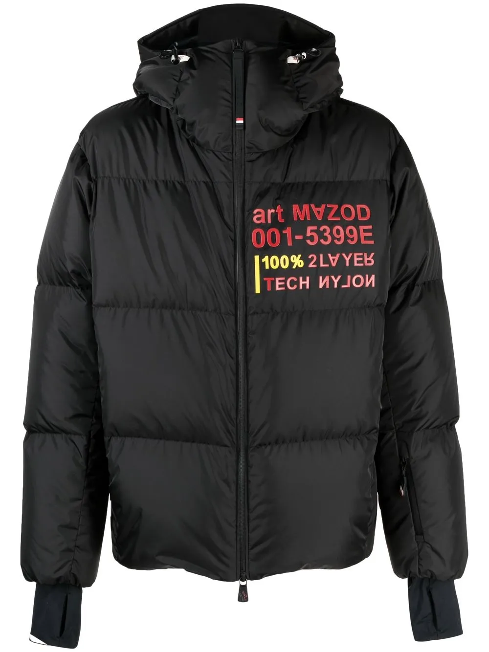 

Moncler Grenoble rear logo-print padded jacket - Black