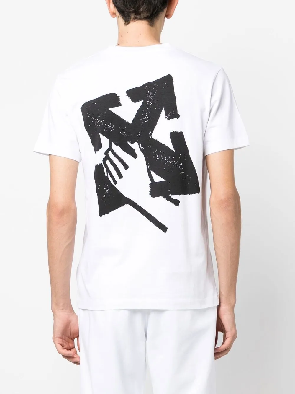 Off-White Hand Arrow-print Cotton T-shirt - Farfetch