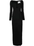 Roland Mouret long-sleeved maxi dress - Black