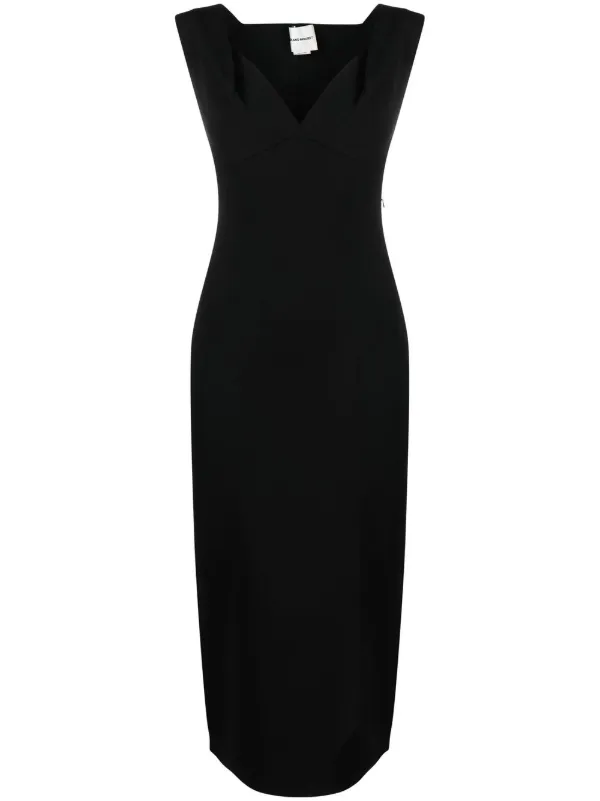 Roland mouret black outlet and white dress