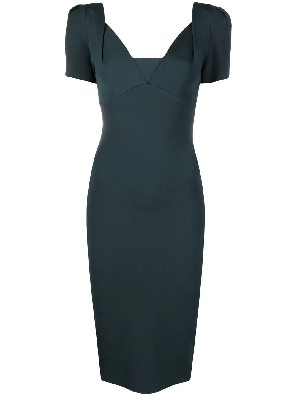 

Roland Mouret V-neck short-sleeved midi dress - Green