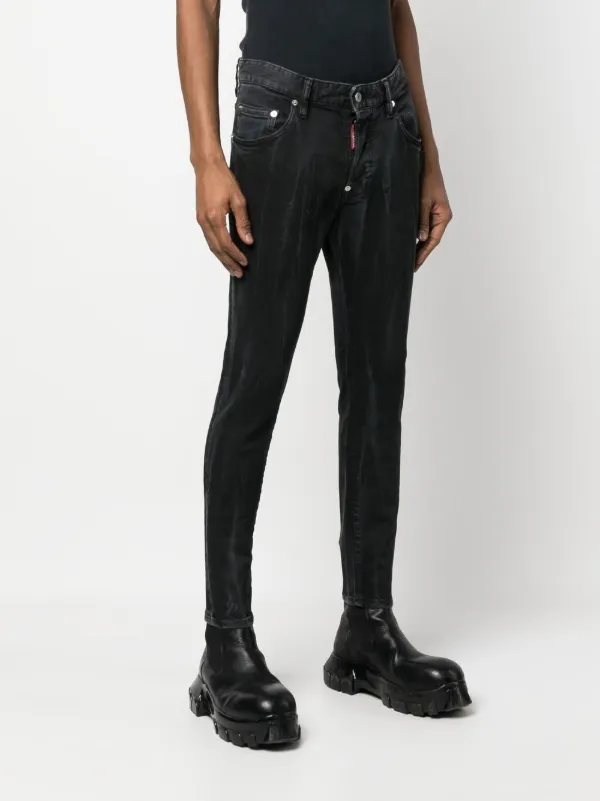 DSQUARED2 ディースクエアード ミッドライズ スキニージーンズ | ブラック | FARFETCH JP