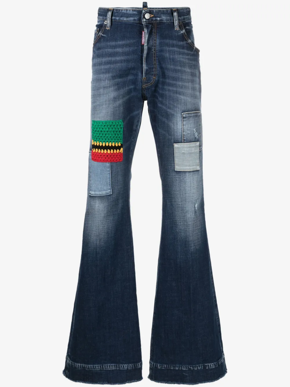 DSQUARED2 jeans anchos con diseño patchwork | azul | Image 1