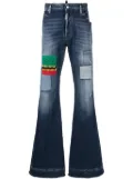 DSQUARED2 patchwork wide-leg jeans - Blue