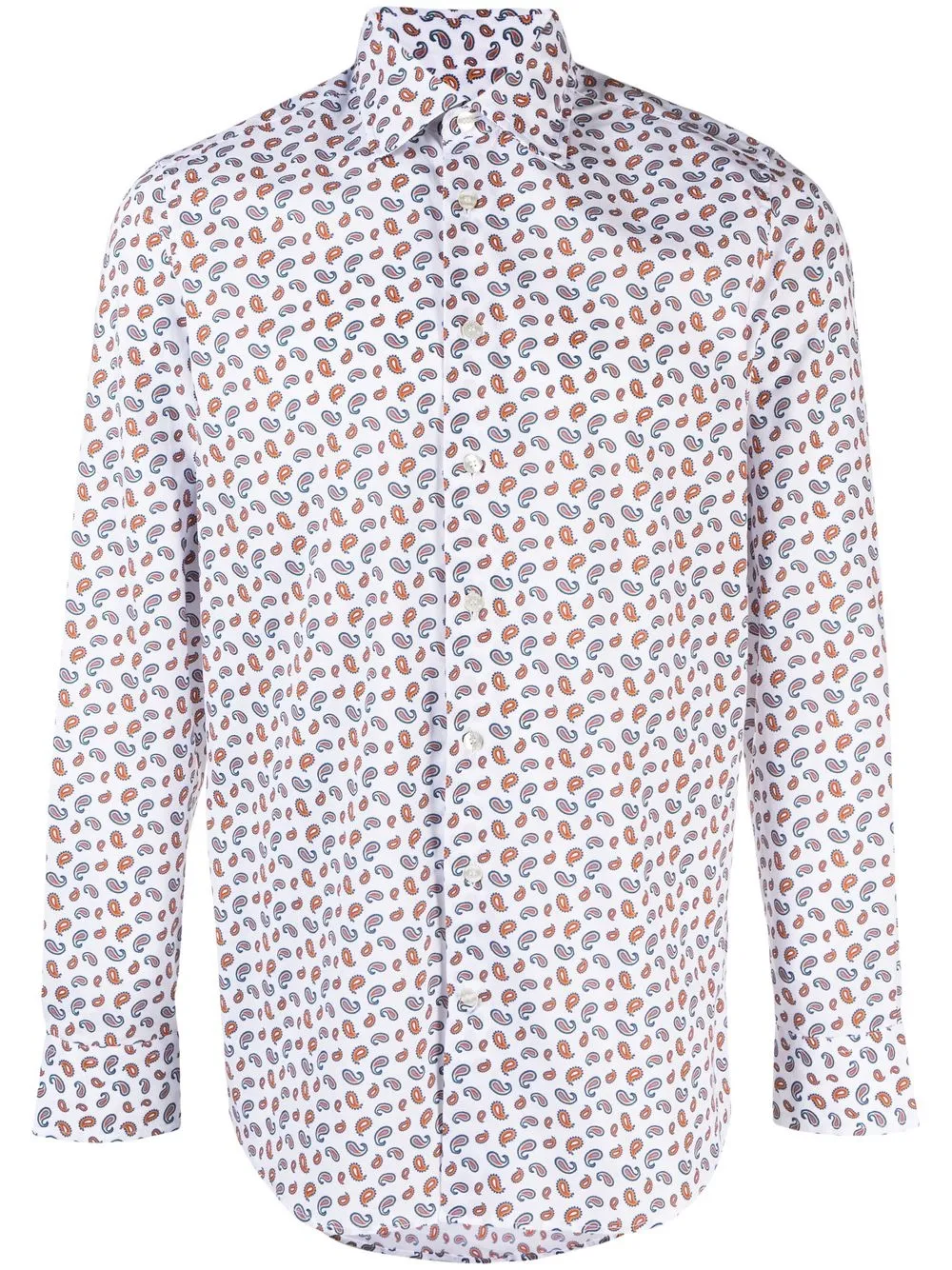 

ETRO camisa manga larga con estampado de cachemira - Blanco