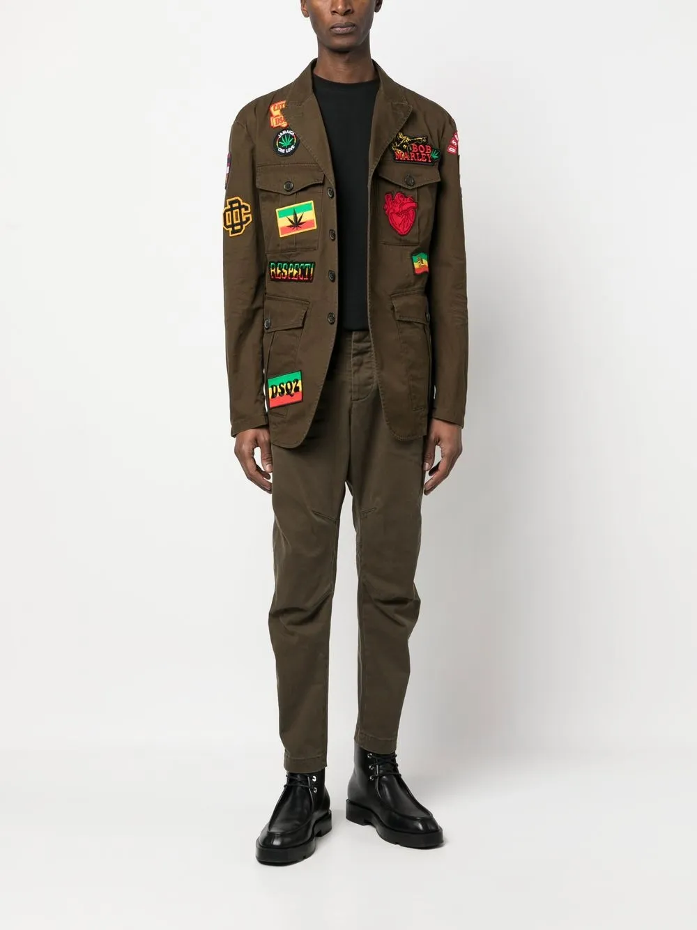 Dsquared2 Jack met logopatch - Bruin