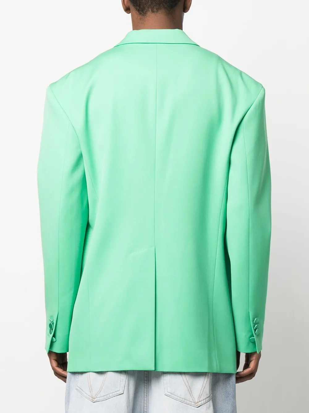 Dsquared2 Single-breasted Silk Blazer In Grün