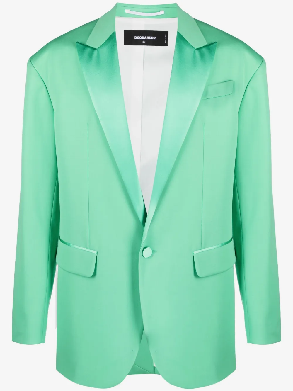 DSQUARED2 single-breasted silk blazer | Green | Image 1