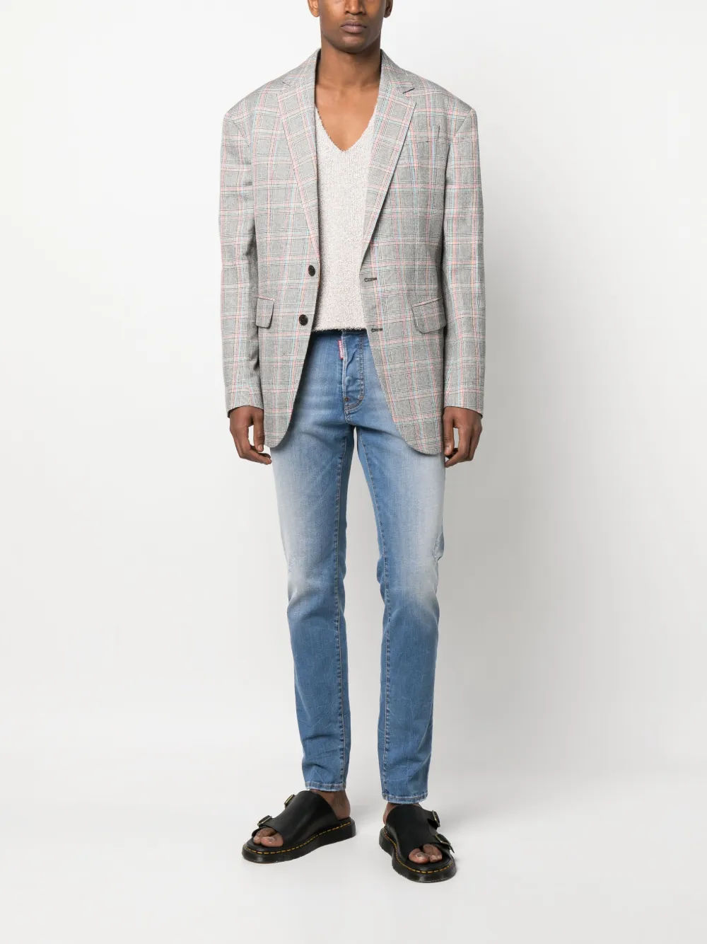 Dsquared2 Blazer met enkele rij knopen - Zwart
