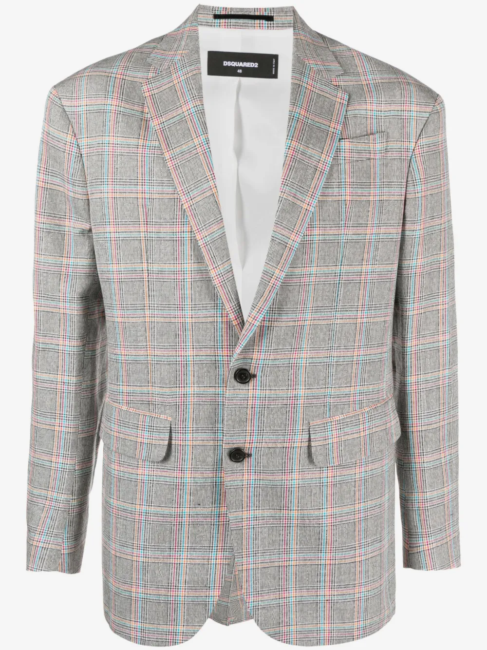 DSQUARED2 plaid-pattern single-breasted blazer | Black | Image 1