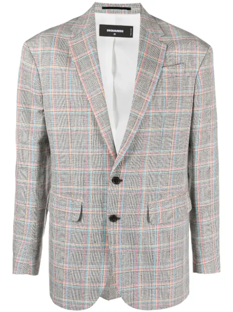 DSQUARED2 plaid-pattern single-breasted blazer