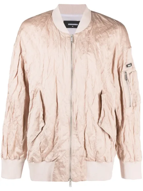 Dsquared2 crinkled-effect cotton jacket 