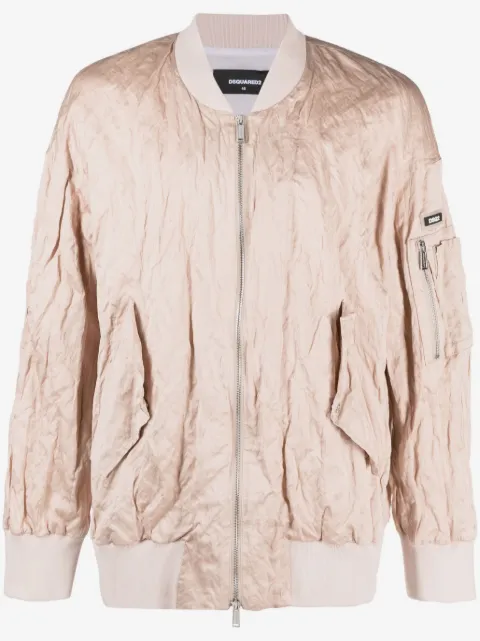 DSQUARED2 crinkled-effect cotton jacket