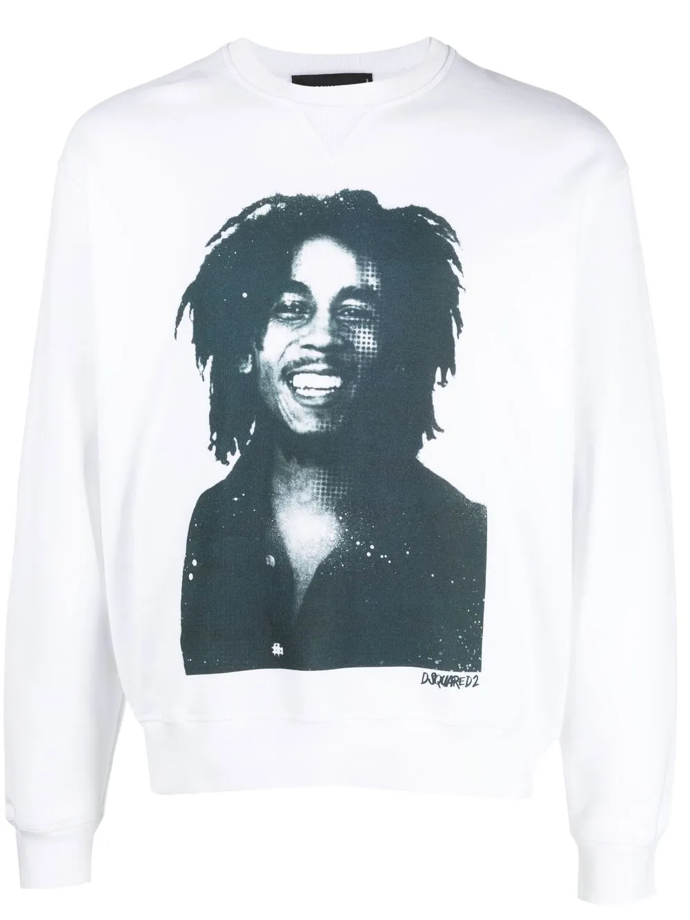 Shop Dsquared2 Bob Marley Print Sweatshirt In Weiss