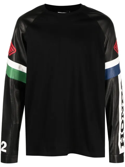 DSQUARED2 Moletom com mangas contrastantes