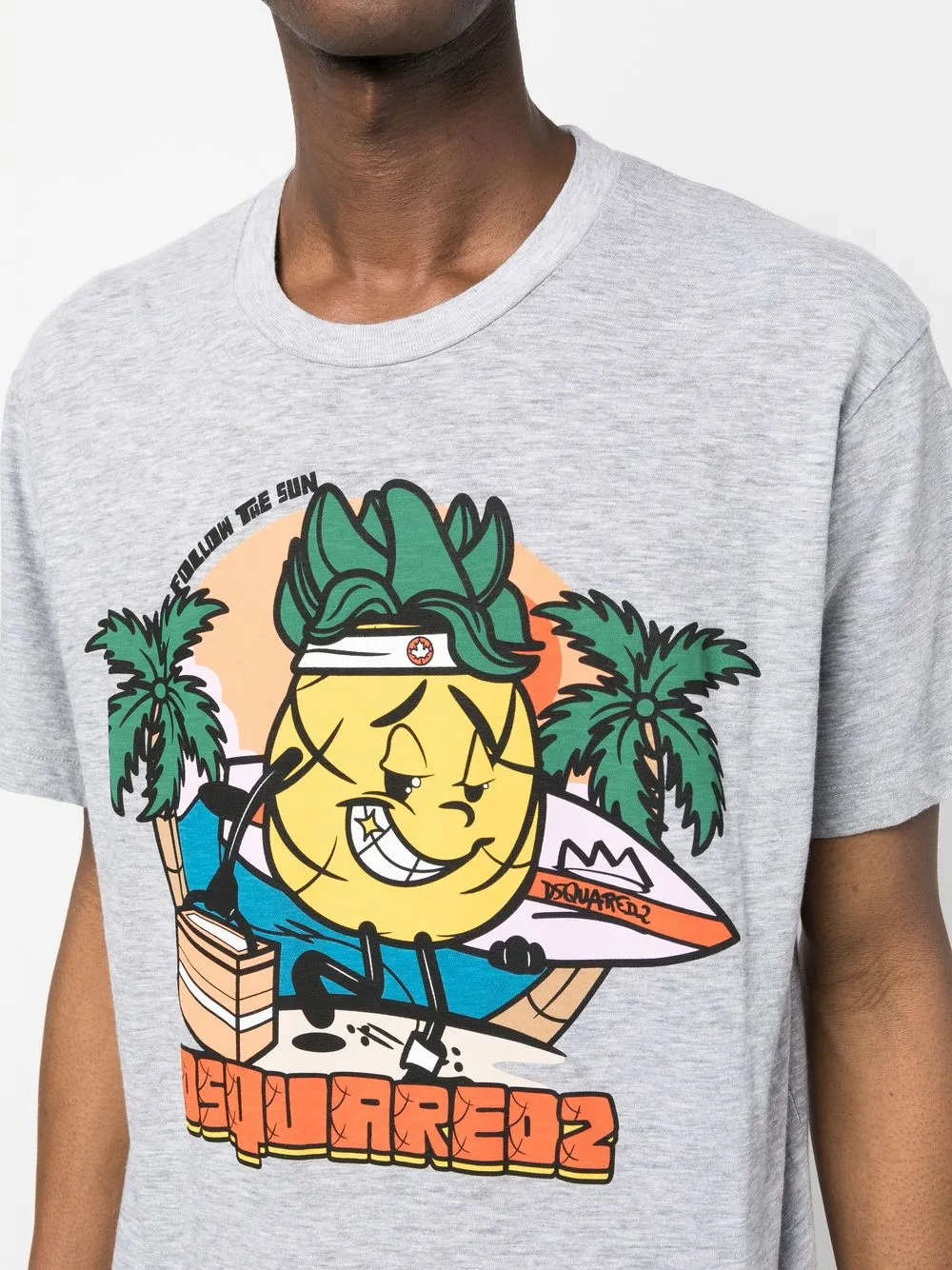 Dsquared2 Graphic Print T-shirt In Grey