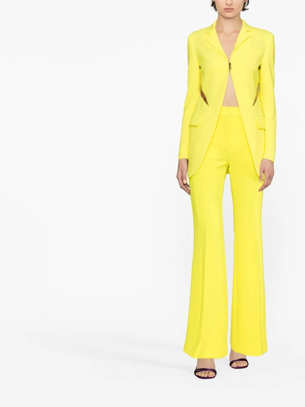 Dsquared2 Blazer met geperforeerd vlak - Geel