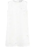 Self-Portrait floral-lace detail shift dress - White