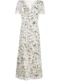 Self-Portrait sequin-embellished tulle midi dress - Neutrals