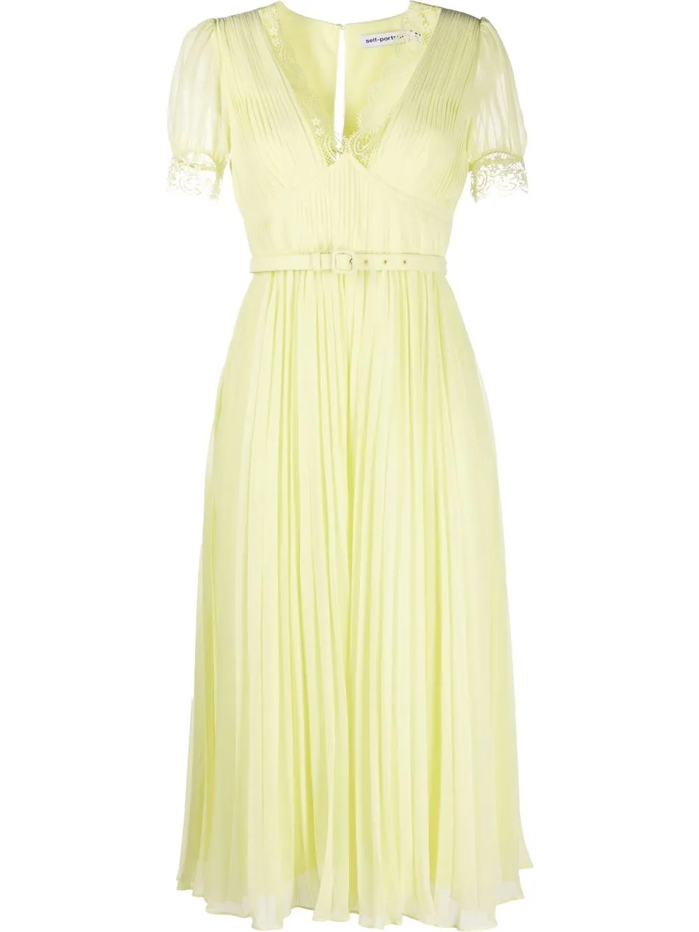 

Self-Portrait V-neck short-sleeve dress - Green