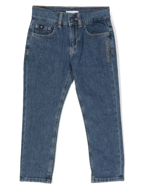 Calvin Klein Kids logo-embroidered jeans