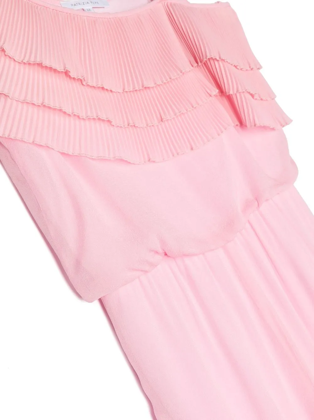 Patrizia Pepe Girl Kids' Ruffle-detail One-shoulder Jumpsuit In Pink