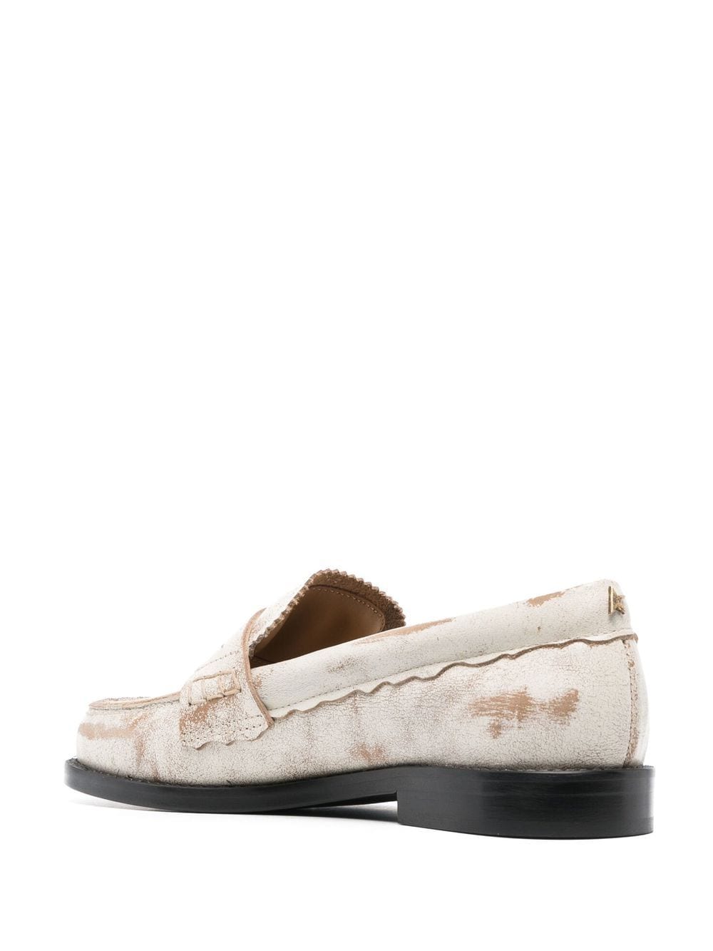 Shop Golden Goose Jerry Distressed Loafers In White