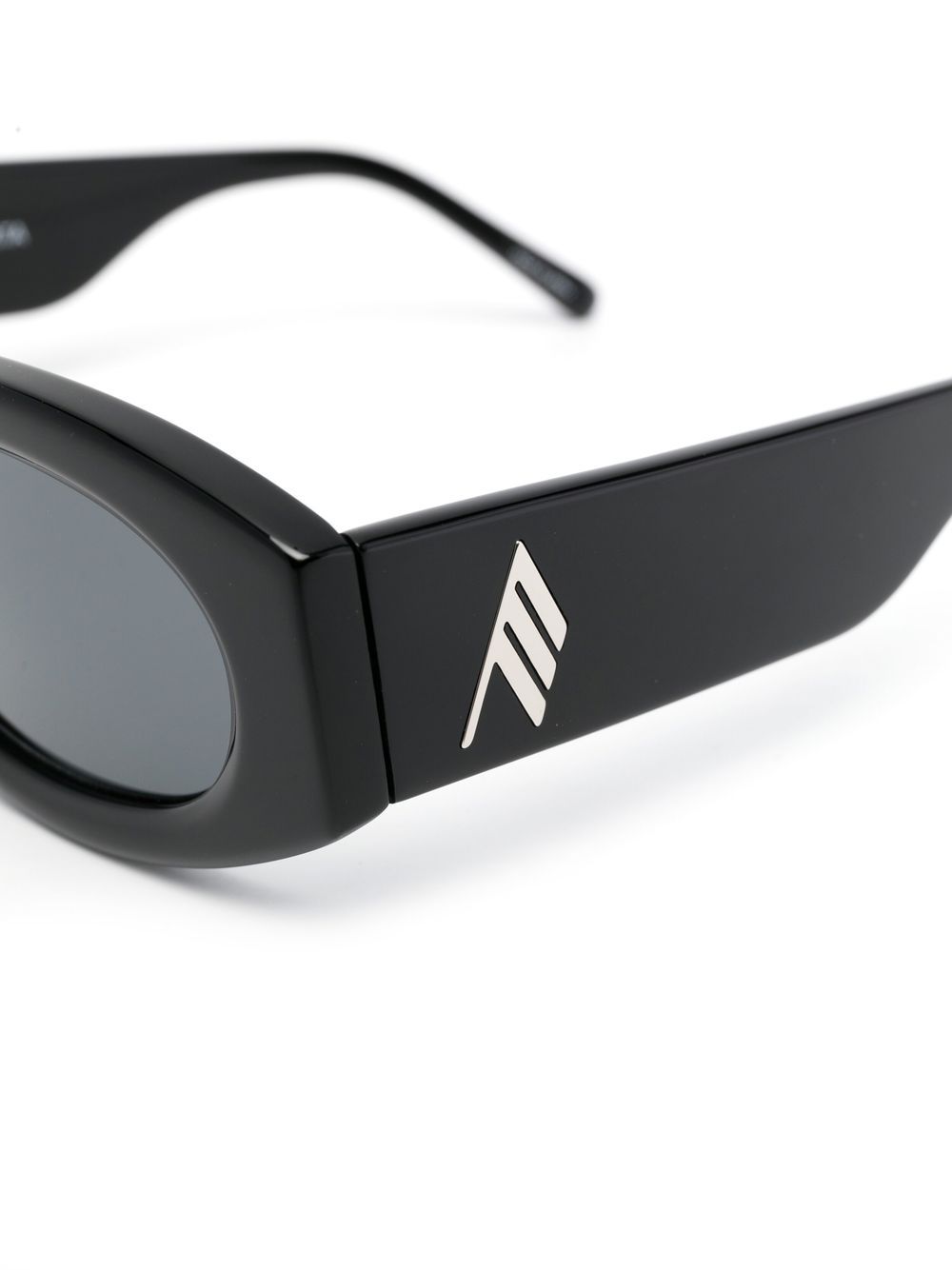 Shop Attico X Linda Farrow Berta Rectangle-frame Sunglasses In Black