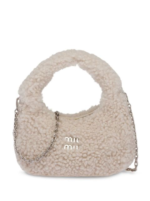 Miu Miu mini Wander shearling shoulder bag Women