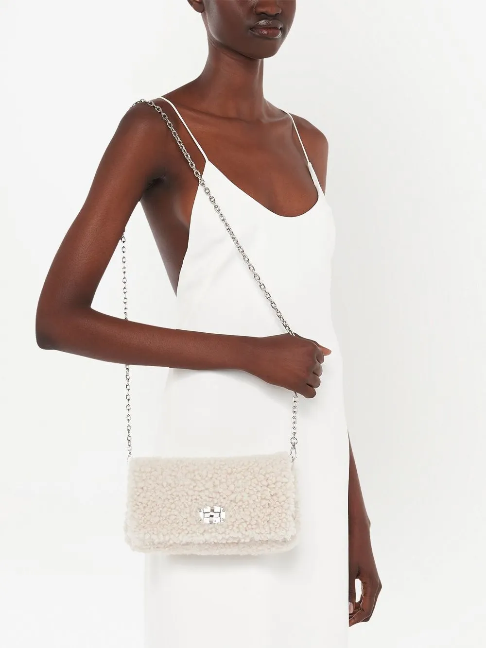 Miu Miu chainstrap Sheepskin Shoulder Bag Farfetch
