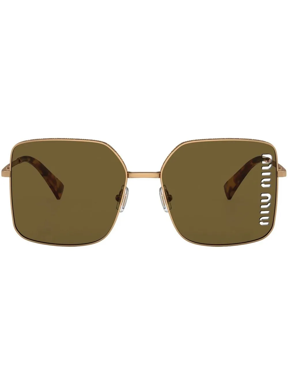 

Miu Miu Eyewear tinted oversize-frame sunglasses - Gold