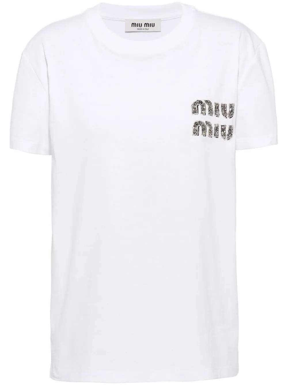 Miu Miu Embellished Cotton T-Shirt - Farfetch