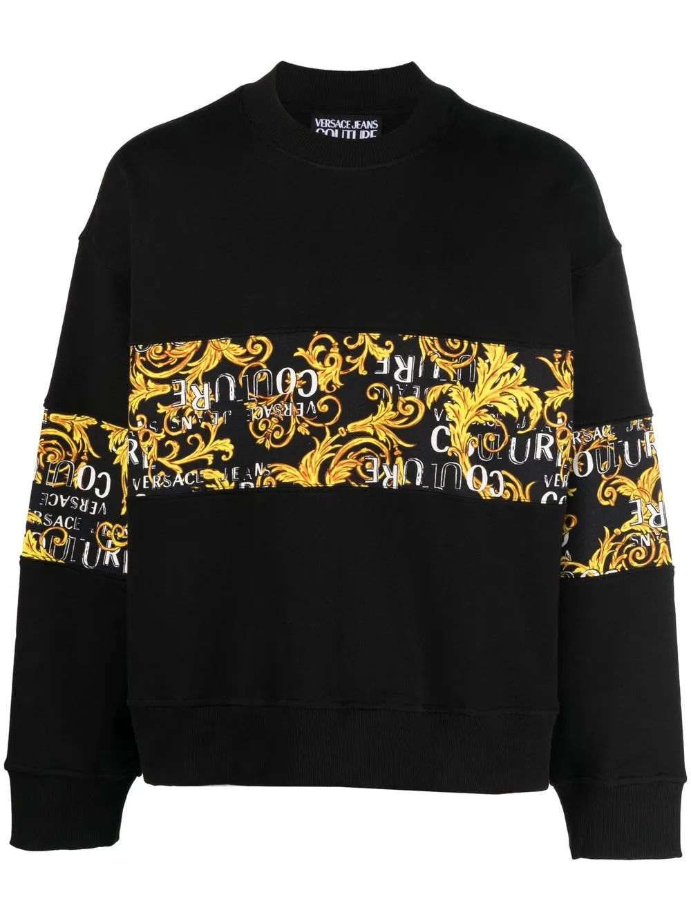 

Versace Jeans Couture baroque-pattern print long-sleeve sweatshirt - Black