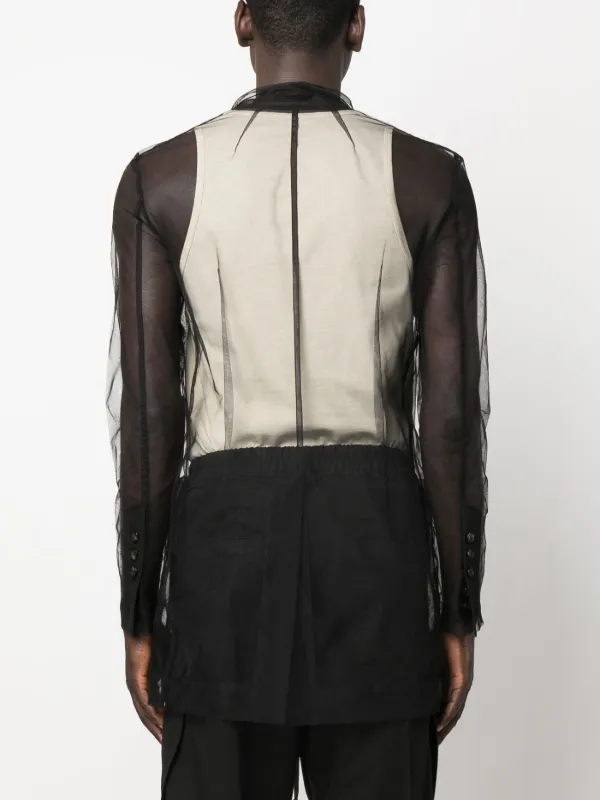 Rick Owens シアーシャツ | ブラック | FARFETCH JP