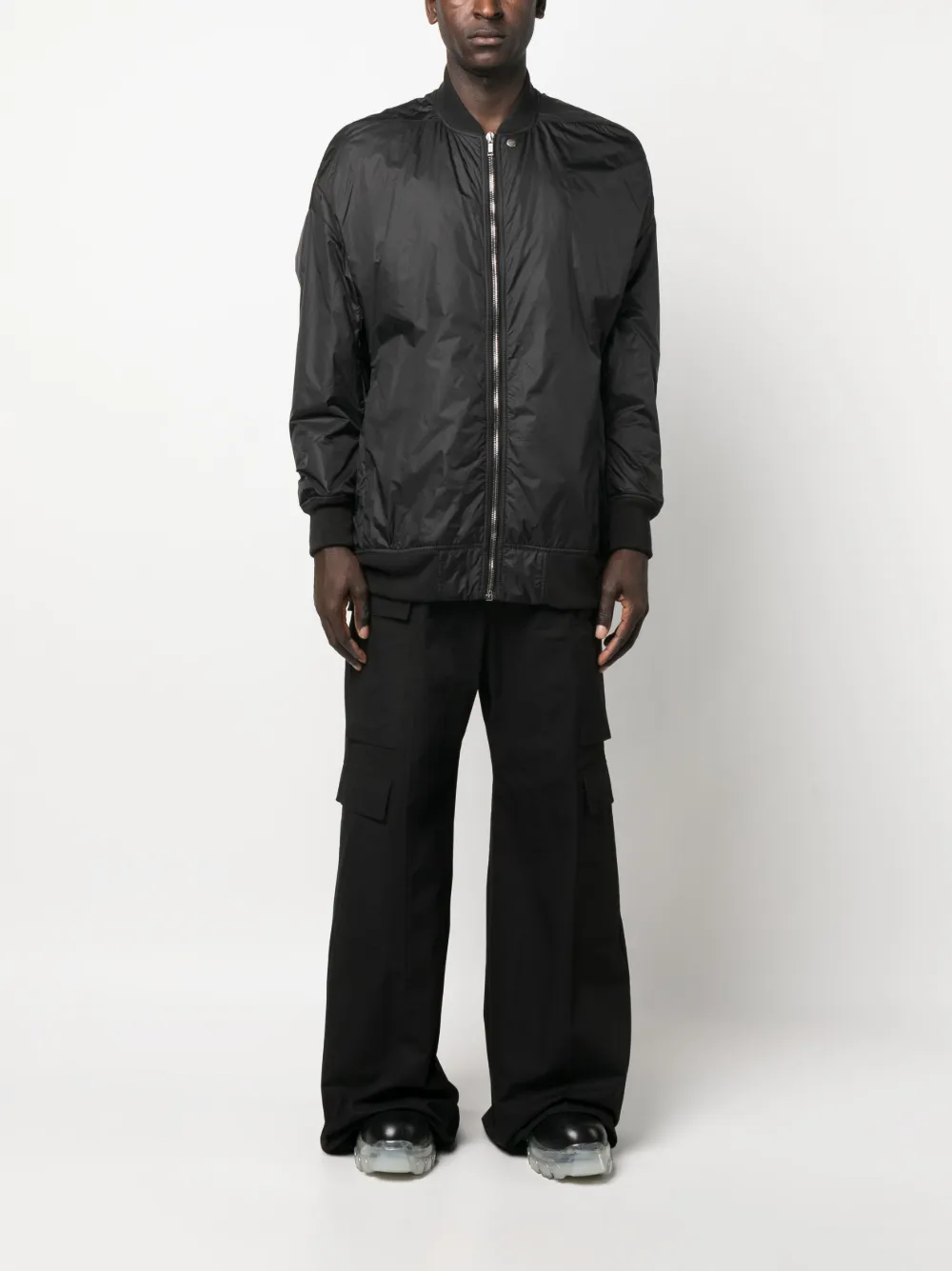 Rick Owens Jack met hoge hals - Zwart